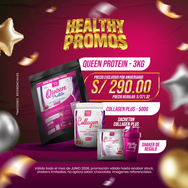 Queen Protein - 3KG + Collagen Plus - 500G